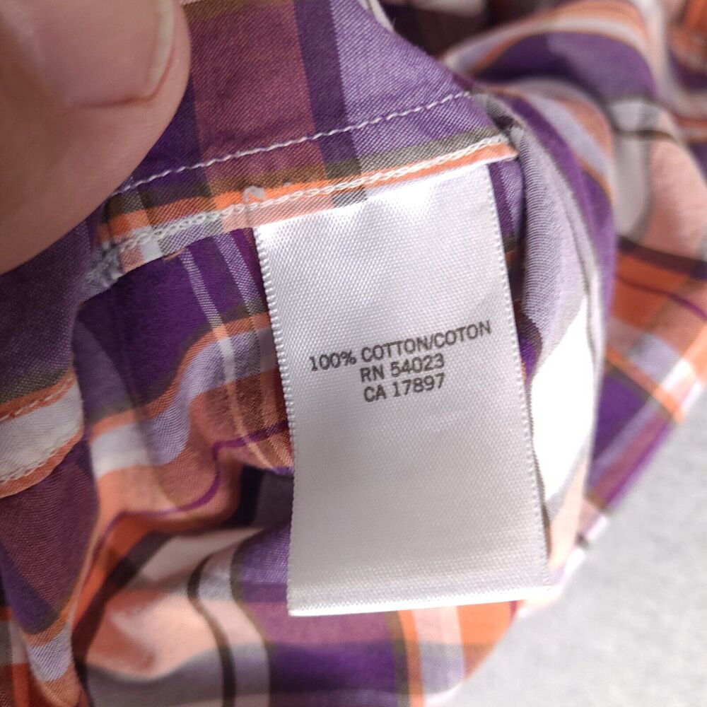 Banana Republic Shirt Mens XL Colorful Plaid Short Sleeve Button Down Soft Wash - Picture 7 of 13